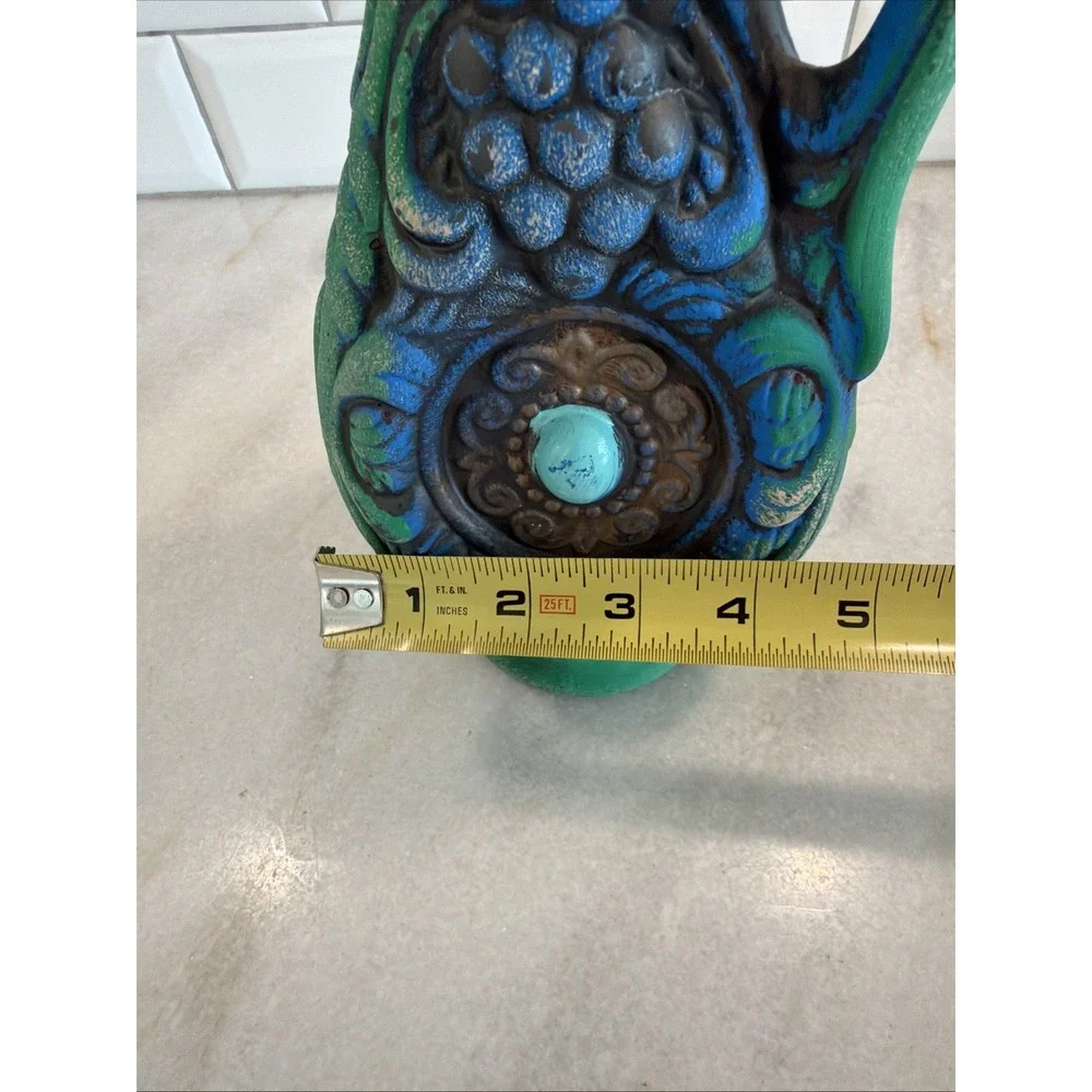 Vintage Heavy Ceramic/stone Like Turquoise/green Wine Decanter GWB002